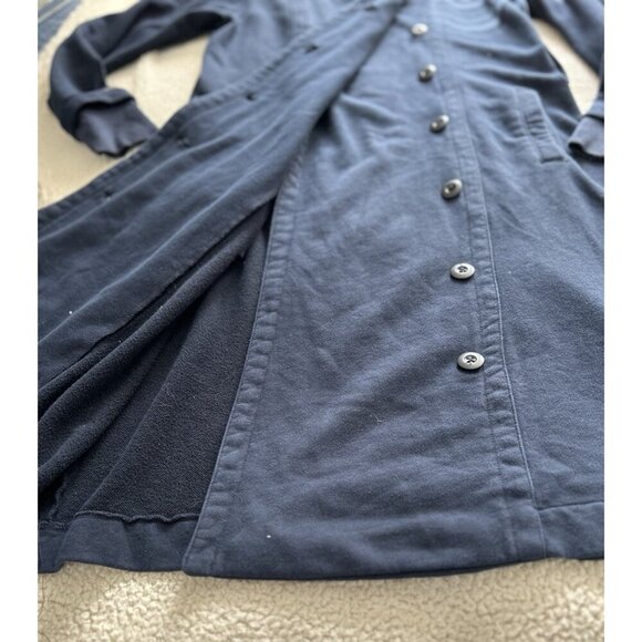 Converse One Star Womens Collared Full Length Heavy Cotton Coat Navy Blue Size M - Picture 12 of 13